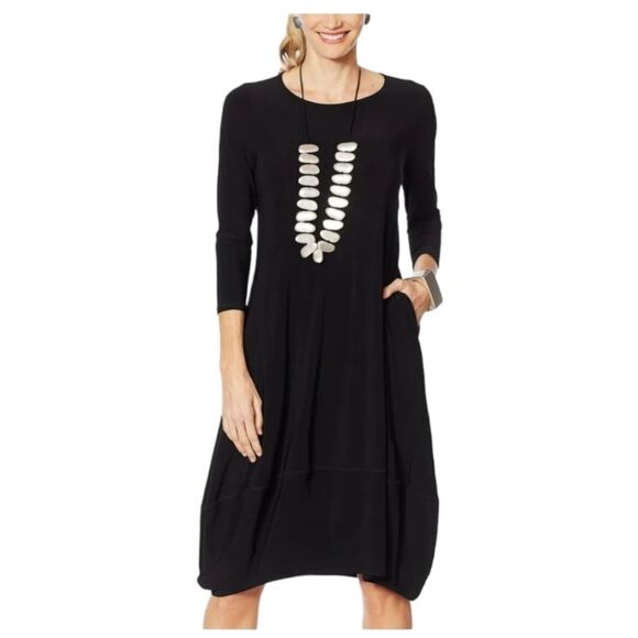 MARLAWYNNE WOMEN'S MATTE JERSEY DRESS WITH POCKETS 3x - Picture 1 of 7
